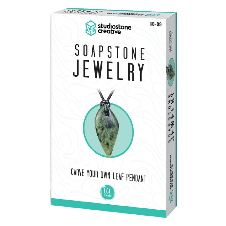 Leaf Pendant Soapstone Carving Kit