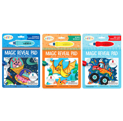 Let's Craft Magic Reveal pad: Cars & Dino Assortment