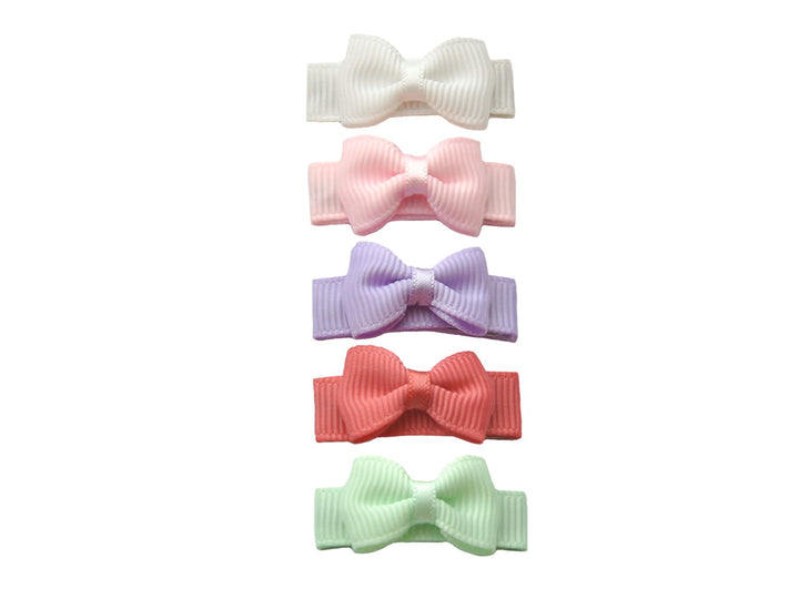 Baby Wisp - Tuxedo Bow 5pk Macaroon