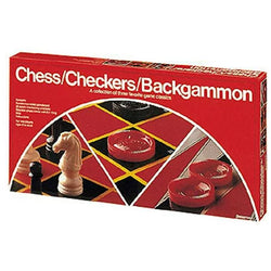 Backgammon, Chess & Checkers 3-in-1 Set
