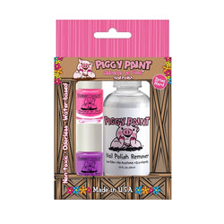 2 Mini Piggy Paints and Polish Remover Set